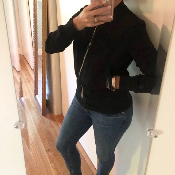 Theory Crepe Bomber Jacket - Picture 6 of 16